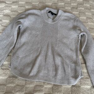 French Connection Light Gray Crew Neck Sweater